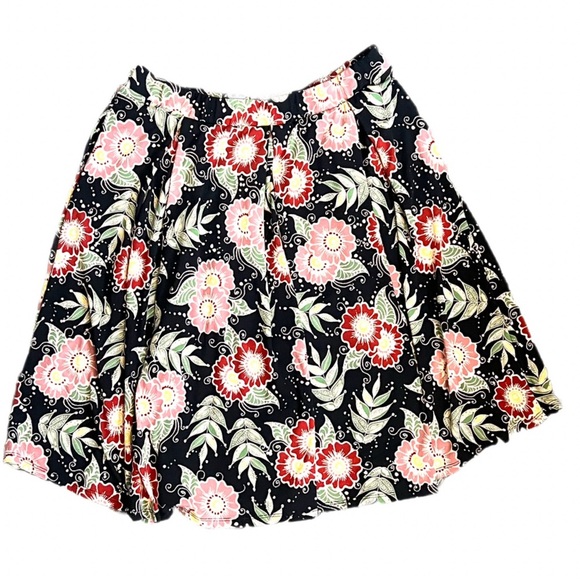 LuLu Roe Floral Print Multi Color Pleated Madison Bell Skirt Women’s Size XL - Picture 3 of 5